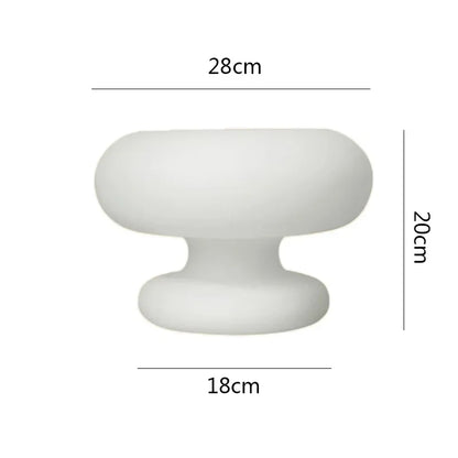 SleekCircle - White glass lamp