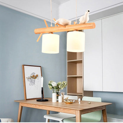 BirdNest - Natural wood chandelier
