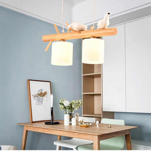 BirdNest - Natural wood chandelier