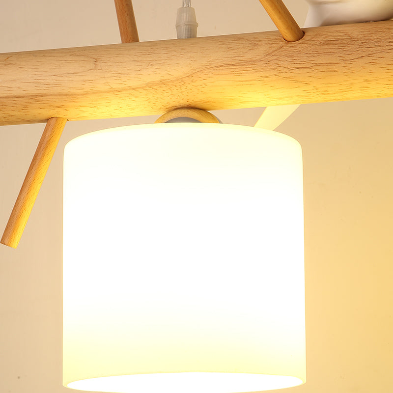 BirdNest - Natural wood chandelier