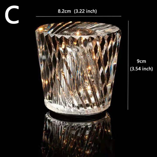 LumiGlimmer | Crystal Lamp Cordless Table Lamp