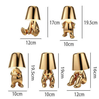 RegalGlow | Golden man table lamp