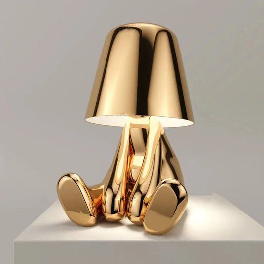 RegalGlow | Golden man table lamp