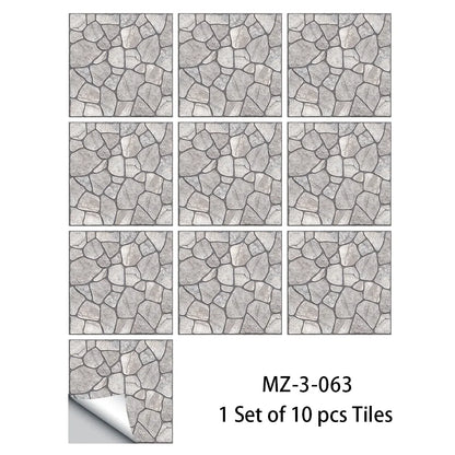 10 pieces marble tile pattern