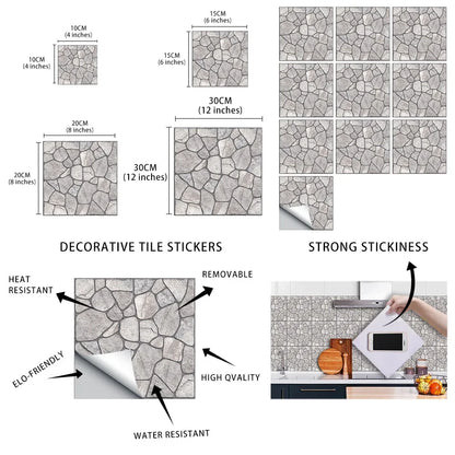 10 pieces marble tile pattern