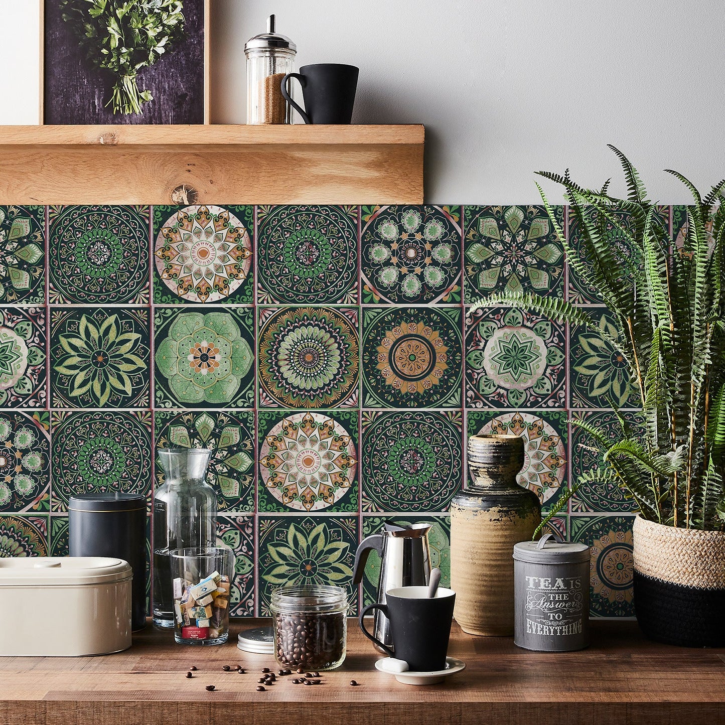 24 pieces European mandala tile