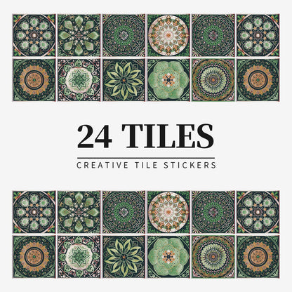 24 pieces European mandala tile