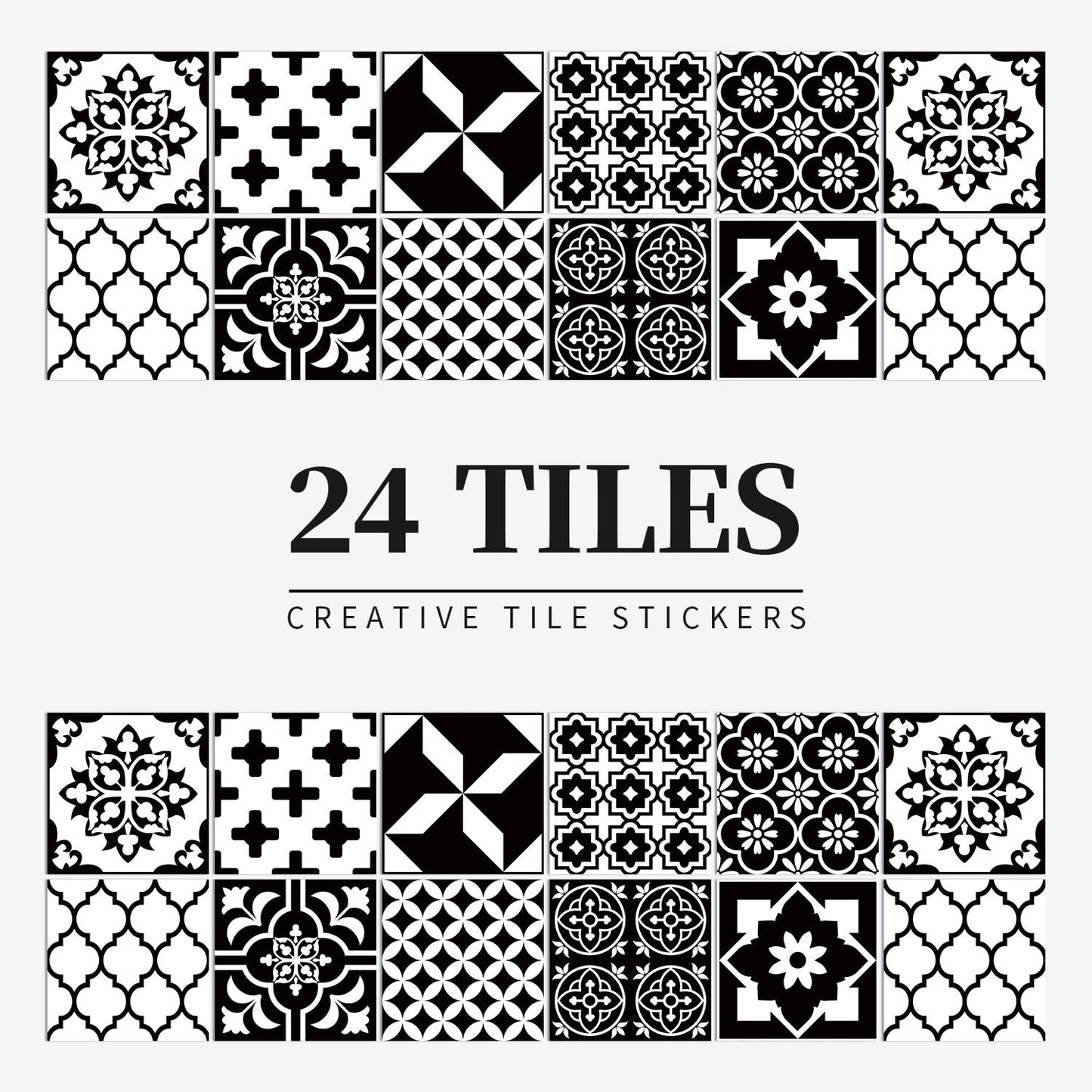 24 pieces European mandala tile