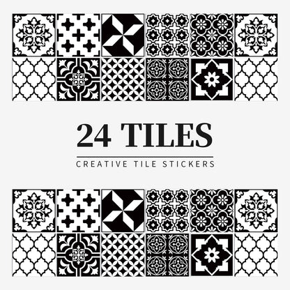 24 pieces European mandala tile
