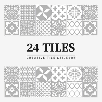 24 pieces European mandala tile