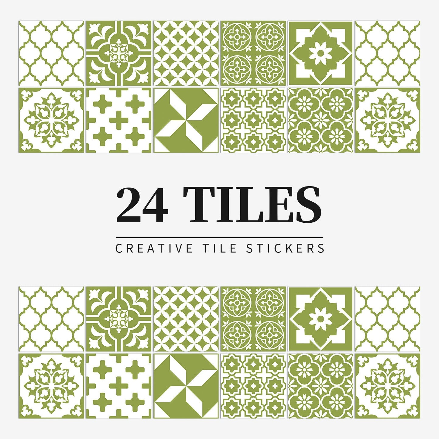 24 pieces European mandala tile