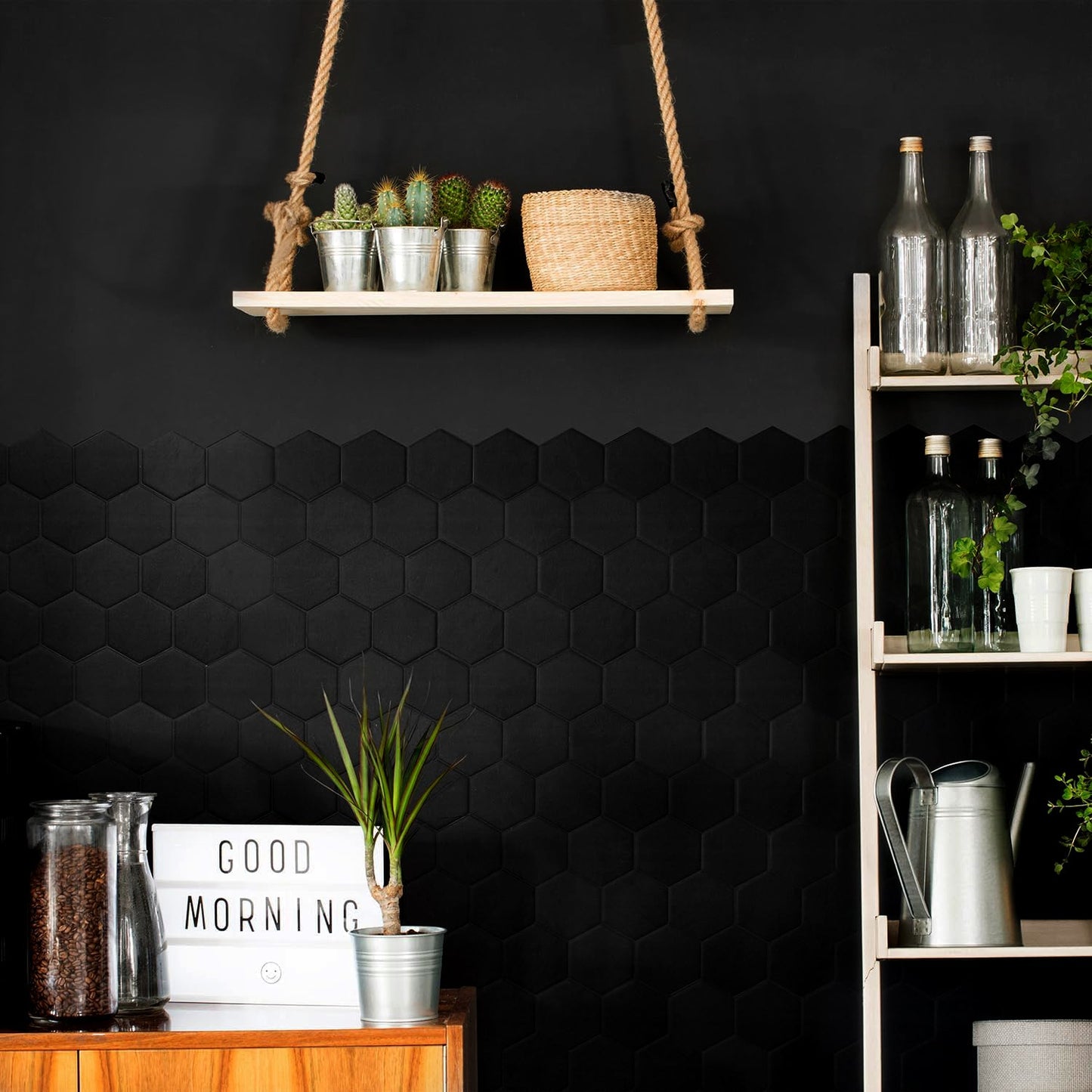 10 pieces of large hexagonal wallpaper