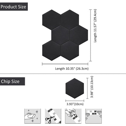 10 pieces of large hexagonal wallpaper