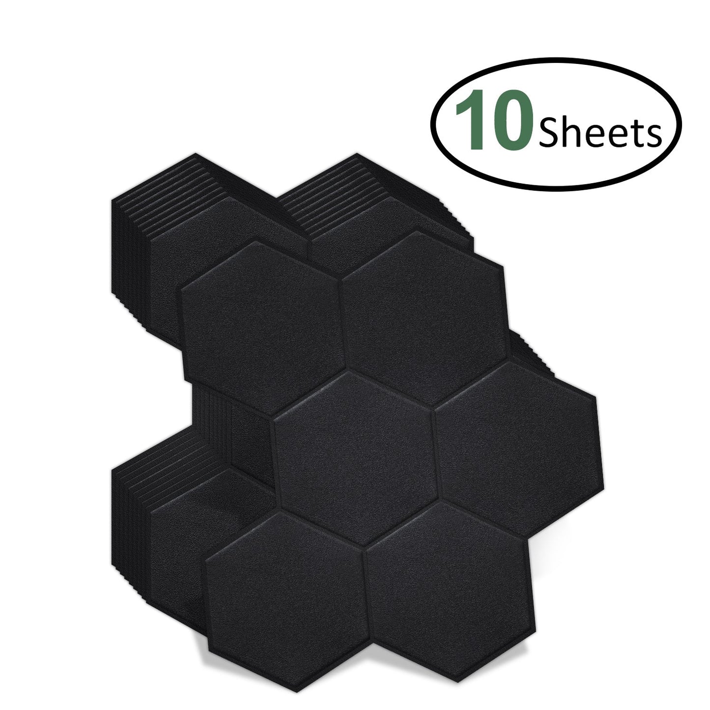 10 pieces of large hexagonal wallpaper