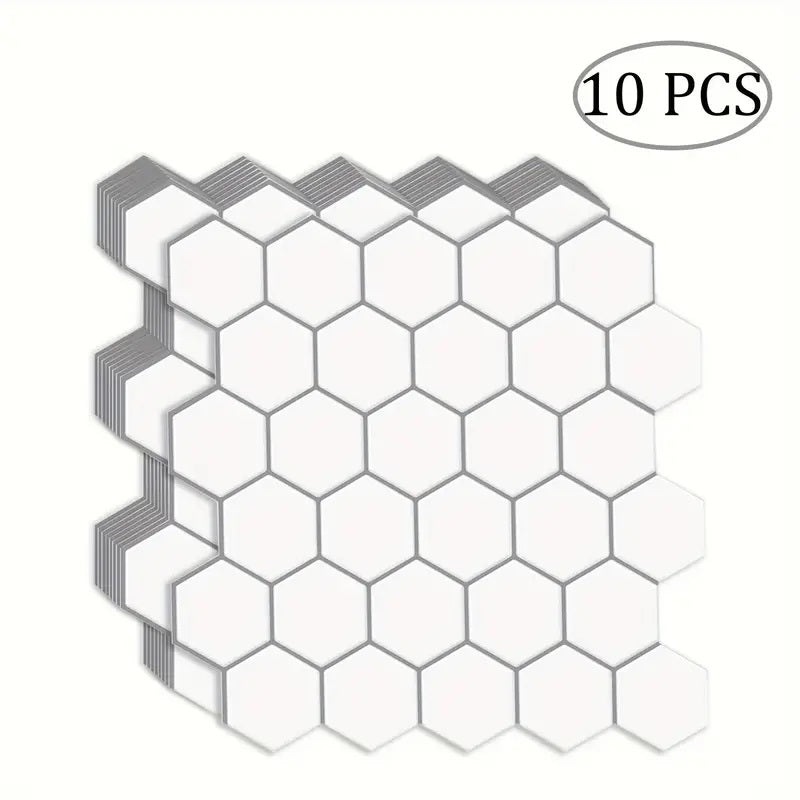 10 pieces of large hexagonal wallpaper