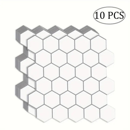 10 pieces of large hexagonal wallpaper