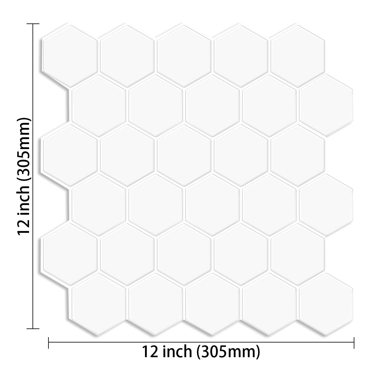 10 pieces of large hexagonal wallpaper