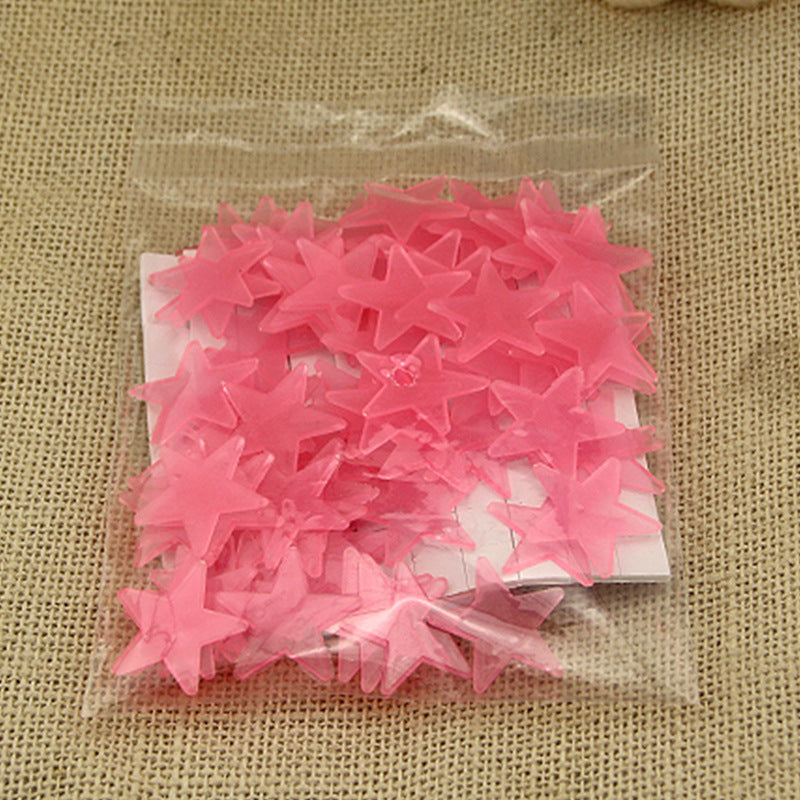 100 pieces 3d stars glow in the dark wall stickers