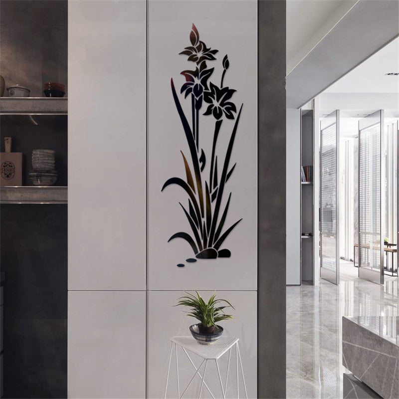 3D wall sticker flower crystal grass