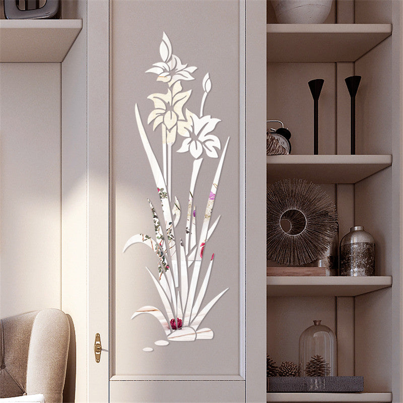 3D wall sticker flower crystal grass
