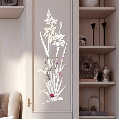 3D wall sticker flower crystal grass