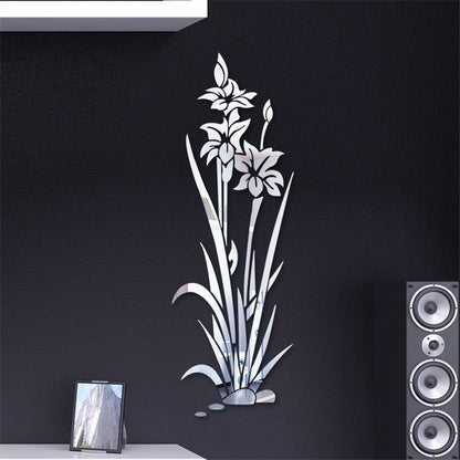 3D wall sticker flower crystal grass