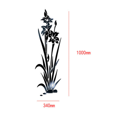 3D wall sticker flower crystal grass
