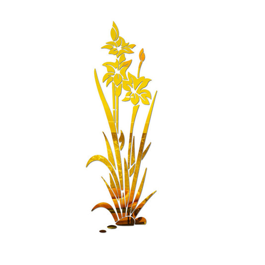 3D wall sticker flower crystal grass