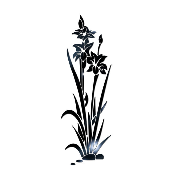 3D wall sticker flower crystal grass