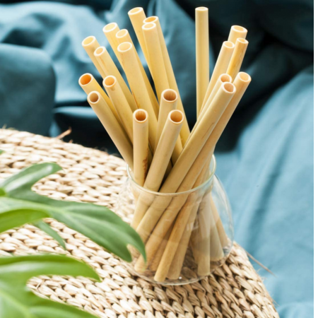 BambooCheers | Natural Bamboo Straws Set with Eco Cleaning Brush